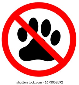 no contacte directamente con los animales, no toque el icono de los animales en el vector de círculo rojo. 