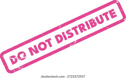 Não distribua o vetor do carimbo - etiqueta do aviso do Grunge rosa