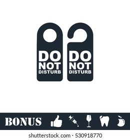 Do Not Distrub icon flat. Vector illustration symbol and bonus pictogram