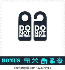 Do Not Distrub icon flat. Simple vector symbol and bonus icon