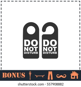 Do Not Distrub icon flat. Simple vector symbol and bonus icon