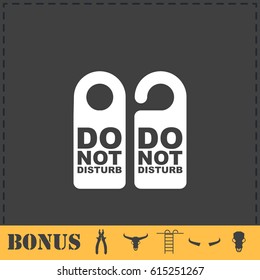 Do Not Distrub icon flat. Simple vector symbol and bonus icon