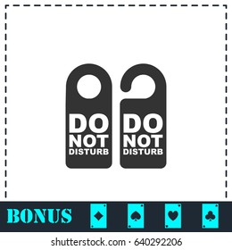 Do Not Distrub icon flat. Simple vector symbol and bonus icon