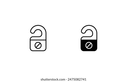 Do Not Distrub icons set isolate white background vector stock illustration.