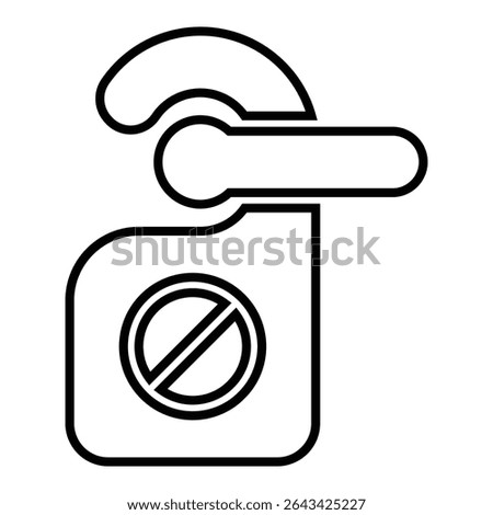 Do Not distrub line icon design. Do Not distrub thin black outline symbol vector illustration. editable stroke icon on transparent background.