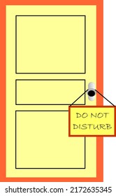 a do not distrub signpost hanging on the door