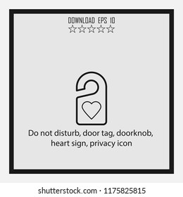 Do not distrurb, door tag  line icon