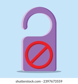 Do not distrurb icon. Subtable to place on hotel, interior, etc.