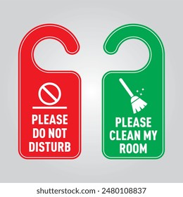 do not disturb clean my room tag sign