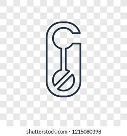 Do not Disturb concept vector linear icon isolated on transparent background, Do not Disturb concept transparency concept in outline style