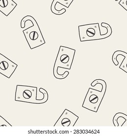 do not disturb doodle seamless pattern background