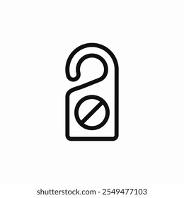 do not disturb door handle icon sign vector