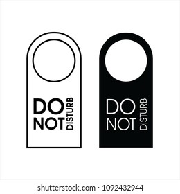 Do not disturb. Door hanger on a white  background