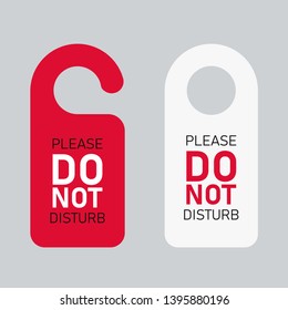 Do not disturb door hanger signs isolated message for peace. EPS10
