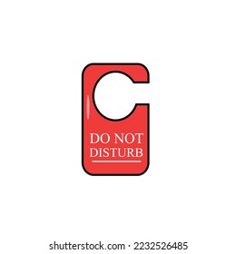 Do not disturb door hanger red