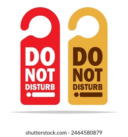 Do not disturb door hanger sign vector isolated illustration