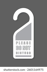 Do not disturb door hanger sign vector illustration, Please do not disturb hotel door design, door broadcaster with the inscription "Please do not disturb", Hanging Tag isolated, Door tag design, tag