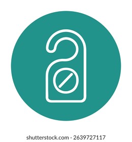 Do not disturb Door hanger icon. Icon symbol illustration