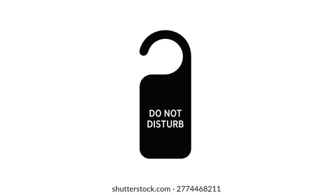 Do not disturb door hanger silhouette high quality