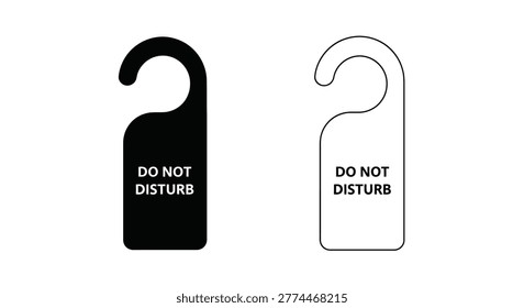 Do not disturb door hanger silhouette high quality