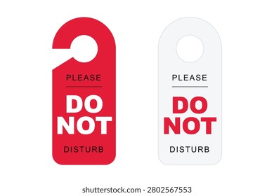 Do not disturb door hanger sign template for hotels and offices
