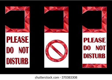 do not disturb door hanger set