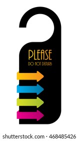 do not disturb door hanger, vector design