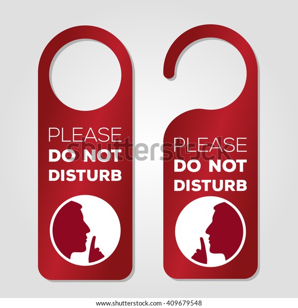 Do Not Disturb Door Hanger Keep Stock Vektorgrafik