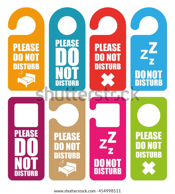 Do Not Disturb Door Hanger Stock Vector (royalty Free) 454998511 