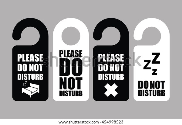 Do Not Disturb Door Hanger Stock Vector Royalty Free 454998523