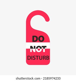 do not disturb door hangers red tag vector illustration