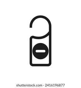 Do not disturb door plate icon. Vector illustration. EPS 10.