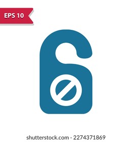 Do Not Disturb, Door Sign Icon. Professional vector icon, glyph style.