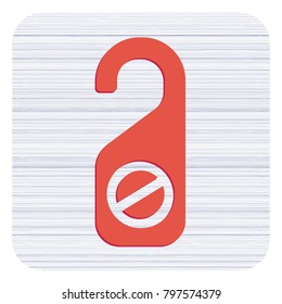 Do Not Disturb Door Sign. Vector illustration