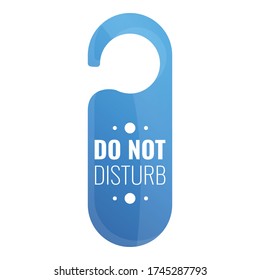 Do not disturb door tag icon. Cartoon of do not disturb door tag vector icon for web design isolated on white background