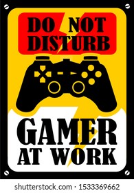 Do not disturb game at work vector.