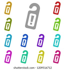 Do not disturb glyph icon in multi color. Simple glyph vector of summer set for UI and UX, website or mobile application