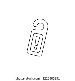 Do not disturb glyph icon. Simple outline vector of summer set for UI and UX, website or mobile application