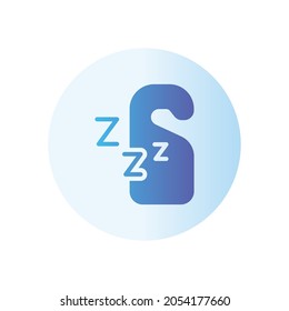 nicht stören Farbverlauf-Symbol einzeln auf weißem Hintergrund
