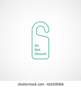 Do Not Disturb Green Flat Icon On White Background