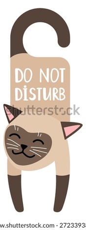 Do not disturb hanger for motel room in cute animal style