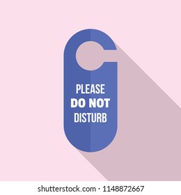 Do not disturb hanger tag icon. Flat illustration of do not disturb hanger tag vector icon for web design