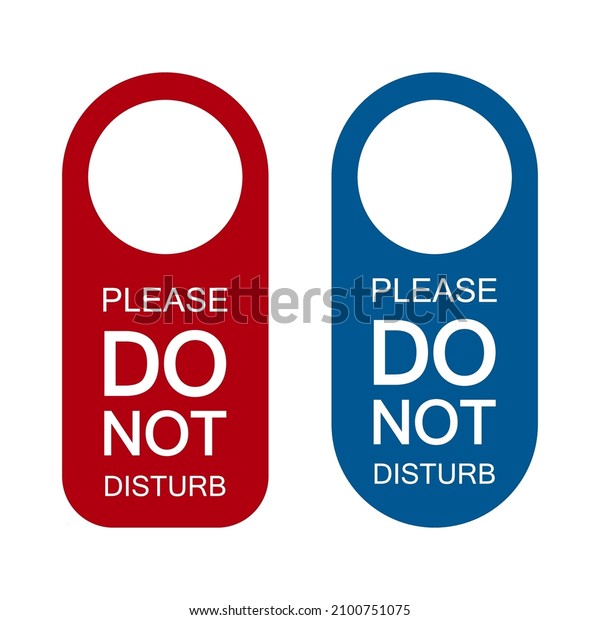 Do Not Disturb Hanger Warning Door Stock Vector (Royalty Free ...