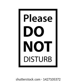 do not disturb hanging sign icon vector template