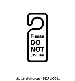 Do Not Disturb Hanging Sign Icon Stock Vector (Royalty Free) 1427105381 ...