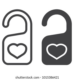 Do not disturb with heart line and glyph icon