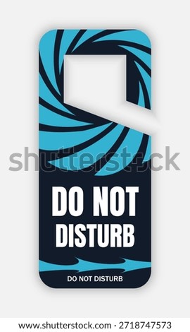 Do Not Disturb Hotel Door Hanger Sign with Modern Blue Design