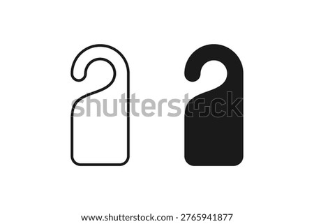 Do not disturb hotel door hanger sign icon