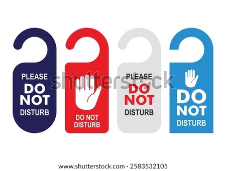 Do Not Disturb Hotel Room Door Hanger Signs With Different Colors