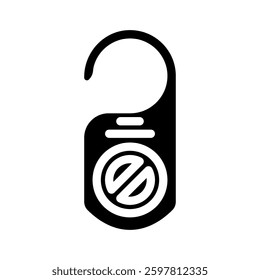 do not disturb hybrid work glyph icon vector. do not disturb hybrid work sign. isolated symbol illustration